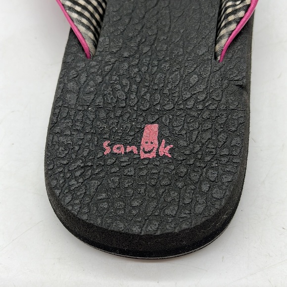 Sanuk Pink Flip Flop with Yoga Foam Footbed Sz 7. FFT3128B - Picture 7 of 8